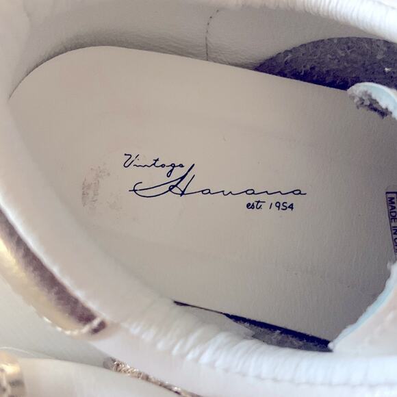 Vintage Havana White Sneakers Gold Star Jess Size 8.5 NEW - Picture 12 of 15